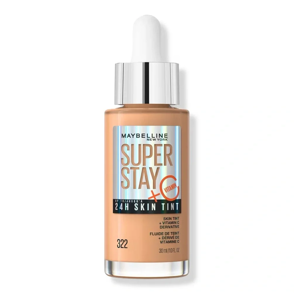 Maybelline Super Stay 24H Skin Tint + Vitamin C - 322, NEW